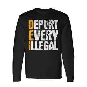 Camiseta Deport Every Illegal de manga larga, color negro, unisex, talla para adultos - Product Image 2