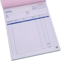 Carnet de formulaires de commandes et de factures autocopiants avec impression offset sur carton duplex pour usage bureautique, format personnalisé disponible