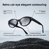 Lunettes de soleil polarisées œil de chat 9216TY pour femme, protection UV400, monture intégrale en fibre d'acétate, technologie avancée anti-UV