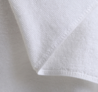 Serviettes carrées blanches 100 % coton pour hôtels, super absorbantes, vente en gros d'usine, service OEM pour la restauration et les écoles maternelles