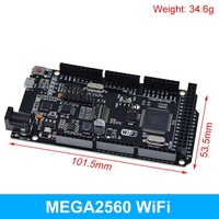 TZT Mega2560 + WiFi R3 ATmega2560 + ESP8266 memori 32Mb USB-TTL CH340G. Kompatibel untuk Arduino Mega NodeMCU untuk WeMos MEGA 2560