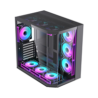 Lovingcool Usine Verre Trempé Tour D'ordinateur Cas De Jeu Atx Pc Cas M-ATX ITX Bureau Pleine Tour Pc Cas Avec Alimentation