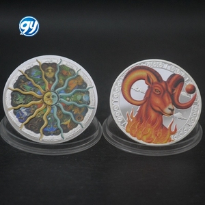 Moneda Conmemorativa Personalizada de las Doce Constelaciones, Dios del Sol y la Luna, Moneda de la Suerte, Color Plateado - Product Image 2