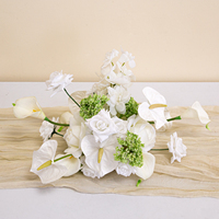 Fleurs artificielles, décoration de mariage, boule de fleurs blanches, centre de table pour mariage, décorations de table