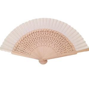 Listo para enviar, venta al por mayor, ventilador de mano para mujer, ventilador de tela de madera Natural, ventilador de mano para fiesta Rave para mujer - Product Image 1