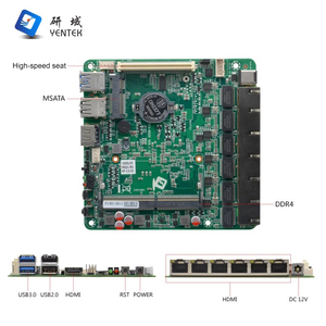 เมนบอร์ดไฟร์วอลล์ NANO ITX 5205U เซิร์ฟเวอร์เครือข่าย pfsoc DDR4แรมแบบบูรณาการ Win 10 /linux 6 LAN - Product Image 3