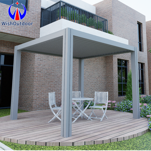 Pergola moderne en aluminium de qualité ingénierie, toit à lames orientables, ensemble complet, structure thermolaquée, conception étanche, conforme aux normes internationales - Product Image 1