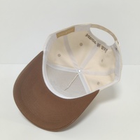 Casquette de baseball à visière incurvée à deux tons avec logo brodé en 3D, personnalisable par le fabricant, couleur personnalisée, 5 panneaux, cadre en K, pour hommes