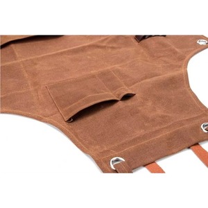 Échantillon gratuit : Tablier de charpentier robuste pour hommes et femmes, tablier à outils en toile cirée imperméable, idéal pour la cuisine, le jardin, la poterie - Product Image 6