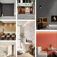 Panneaux muraux en pierre artificielle flexible beige travertin MCM pour l'extérieur des hôtels modernes, imperméables, décoratifs 3D, pour murs intérieurs.