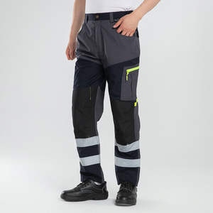Pantalon de travail durable pour chantier, résistant aux déchirures, avec bandes réfléchissantes haute visibilité, vêtements de travail personnalisés - Product Image 4