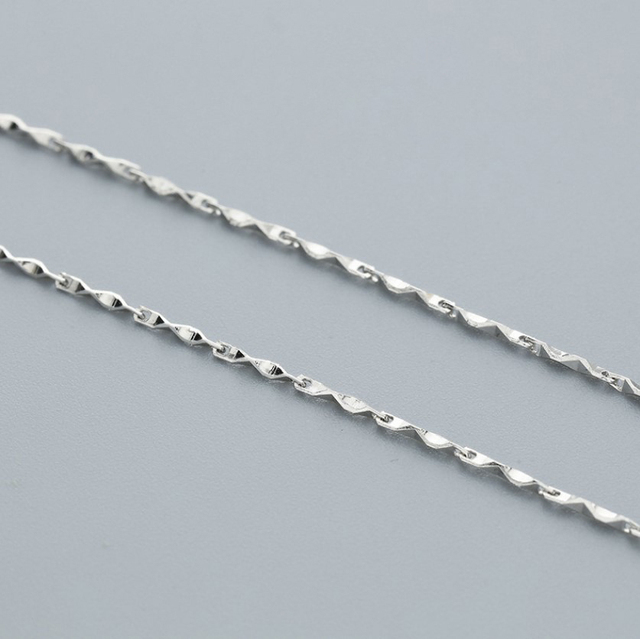 SILVER CHAIN 925 Cadena De Plata Solid 925 Genuine Sterling Silver Basic Chain