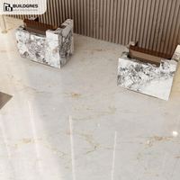 Dalle de pierre frittée polie à veinage continu pour une pose de revêtement de sol intégrée sur toute la maison, minimisant les joints.
