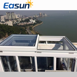 Puits de lumière coulissant électrique automatique moderne pour l'éclairage naturel et la ventilation des toits en pente ou inclinés, conception en verre et alliage d'aluminium - Product Image 2