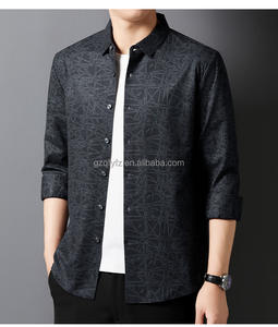 Camicia da <span class=keywords><strong>Uomo</strong></span> Slim Fit per Affari, Nuova Collezione 2026, Camicia Casual Sottile a Maniche Lunghe per Giovani - Product Image 4