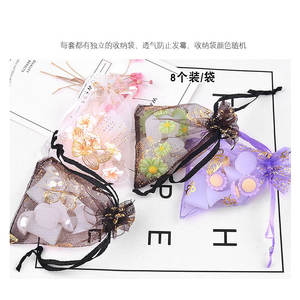 Separadores de Dedos de Silicone Macio Japoneses, 8 Peças/Conjunto, Reutilizáveis, para Manicure e Pedicure, com Design de Pérola, Flor e Cristal - Product Image 5