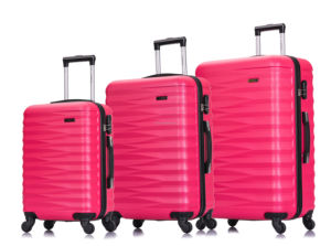 3 chiếc xe đẩy hành lý đặt ABS + Vật liệu PC. Shinny bề mặt, thiết kế thanh lịch. TSA khóa. Vali sets. customized Màu sắc bộ hành lý - Product Image 4