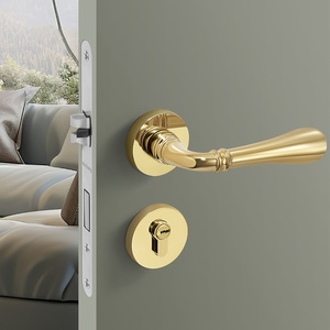 Interior Wooden Door Light Luxury Magnetic Absorption Mute Split Lock Home Lock Room Door Lock Luxury Exterior Furniture Handle - Product Image 3