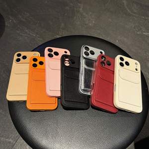 Für iPhone 7 8 X XR 11 12 13 14 15 16 17 Pro Max Visitenkartenhalter Kabelloses Laden Brieftasche Handyhülle mit Kartenfach - Product Image 2