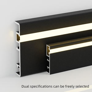 Plinthe en métal pour hôtel Plinthe à LED en alliage d'aluminium Ligne d'angle montée en surface pour salon appartement chambre à coucher salle de bain - Product Image 5