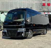 Bus VIP de luxe personnalisé Black Warrior Coaster, le plus vendu, avec toilettes intégrées et cloisonnement complet, pour la réception à Dubaï, au Qatar et au Ghana