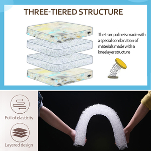 Tappetino da salto antiscivolo imbottito in schiuma e ginocchiera per allenamento Fitness e stabilità Yoga fisioterapia - Product Image 6