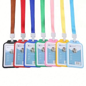 High Quality Fashion Silicone <b>ID</b> Card <b>Holder</b> Name Badge Case Tag for Business Cards Stylish Rubber Cardholder - Product Image 5
