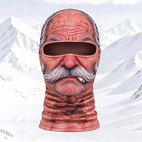 Masque de ski intégral amusant, coupe-vent et chaud, pour le cyclisme et la moto en extérieur, en Spandex/Polyester, unisexe