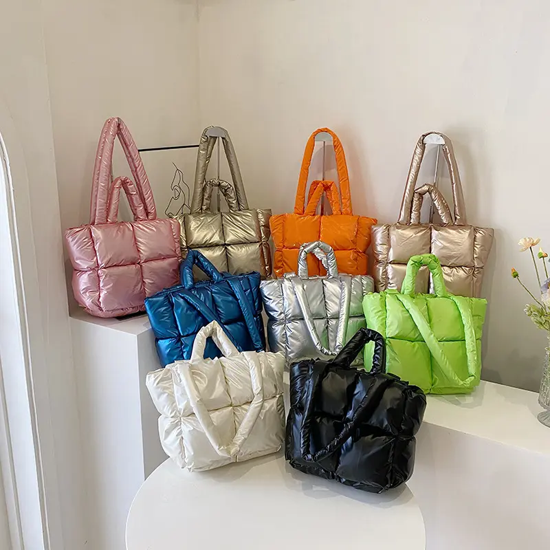 Женская стеганая сумка-пуховик Alibaba, стеганая зимняя сумка-пуховик, модная 2023 сумка большой вместимости