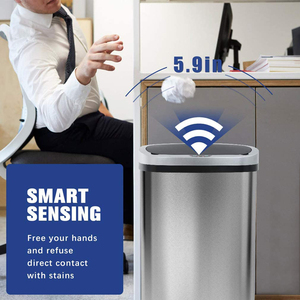 <span class=keywords><strong>Cubo</strong></span> <span class=keywords><strong>de</strong></span> <span class=keywords><strong>Basura</strong></span> Automático <span class=keywords><strong>de</strong></span> Acero Inoxidable Cepillado <span class=keywords><strong>de</strong></span> Alta Capacidad <span class=keywords><strong>de</strong></span> 13 Galones/<span class=keywords><strong>50</strong></span> <span class=keywords><strong>Litros</strong></span>, <span class=keywords><strong>Cubo</strong></span> <span class=keywords><strong>de</strong></span> <span class=keywords><strong>Basura</strong></span> con Sensor Sin Contacto - Product Image 3
