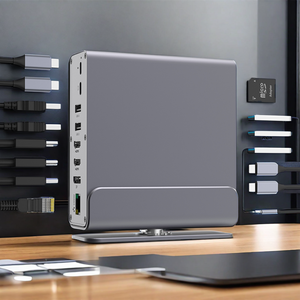 USB-C <span class=keywords><strong>Dual</strong></span> HD 4K Docking <span class=keywords><strong>Station</strong></span> 16-in-1 đa chức năng HUB Adapter với MST hỗ trợ cho MacBook & Máy tính để bàn - Product Image 2