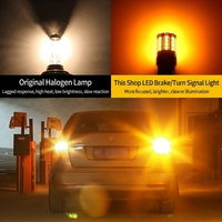 Nouvelles ampoules LED BESTOEMLED 1156 1157 T20 7440 7443 pour clignotants, sans erreur Canbus, 44SMD3030, blanc, rouge, ambre, 12V, pour feux de freinage de voiture