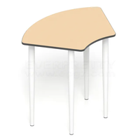 Bureau d'étude en bois semi-circulaire pliable et durable pour salle de classe, modèle SF-18FK, pour élèves de 3 à 5 ans
