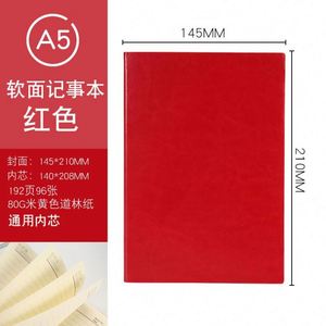 A5 PU Notebook Hardcover Diary Notebook High Quality Line Pages <b>Bookmark</b> Journal Enterprise Customization logo - Product Image 5