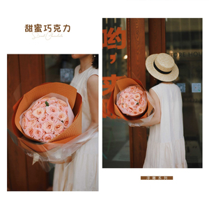 Không thấm nước 3D ống đồng hoa bao bì màu rắn cứu trợ sô cô la bó Hoa Quà Tặng bọc PVC tráng không tráng bột gỗ nguyên liệu - Product Image 5