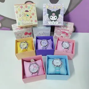 New Sanrio Kuromi Cartoon Girls and Children's Quartz Watch Box