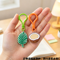 Porte-clés en PVC souple en forme de cœur, thème Océan, vente en gros, formes variées, pendentif de sac personnalisé, promotion sur mesure