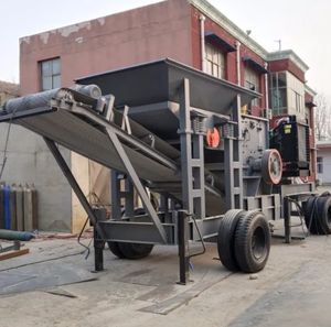 Station de concassage montée sur roue de broyeur de basalte de pneu mobile pour des opérations minières - Product Image 3