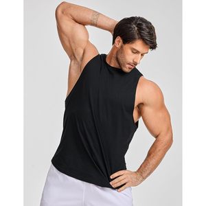 FOXA Mens Drop Arm Tank Top 100% Cotton Breathable Gym Workout Sleeveless Muscle Shirt Summer <b>Tee</b> - Product Image 6