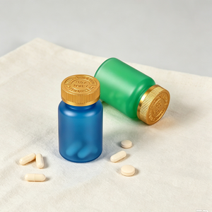 150ml Frosted Plastic Pill <b>Bottle</b> Health Supplement Capsule <b>Bottle</b> Tablet Candies Calcium Tablets Packaging With CR Screw Cap - Product Image 4