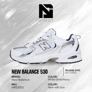 New Balance 530 'white Natural Indigo' Chaussures de course décontractées pour hommes, baskets en maille respirante - Product Image 6