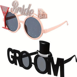 Divertidas gafas decorativas para la temporada de bodas, accesorios para despedida de soltera, pulsera de tela inspirada en celebridades de internet para novios - Product Image 1