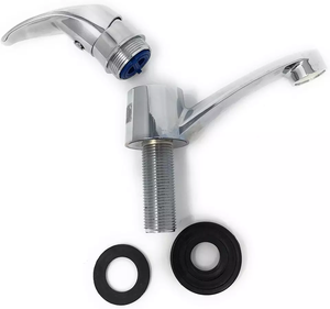 Robinet de salle de bain à conception graphique, Arc bas, poignée unique, robinet d'évier de salle de bains, robinet de vidange, robinet mitigeur de lavabo - Product Image 2