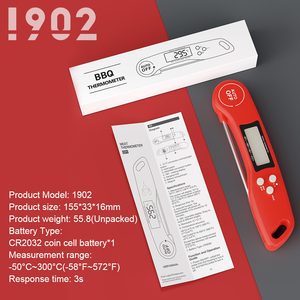 Thermomètre alimentaire numérique BQ à lecture rapide et précise, en plastique, magnétique, multicolore, pour viande et four, avec écran LCD rétroéclairé - Product Image 6