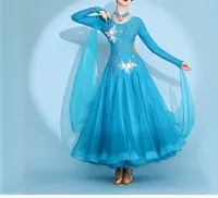 Costume de danse moderne, robe de danse de salon standard, tenue de performance, costume de performance orné de strass, costume de valse
