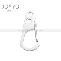 Accessoires de bijoux en acier inoxydable JoyYo, porte-clés, fermoir mousqueton, chaîne de sac plaquée argent, boucle modèle A001033S