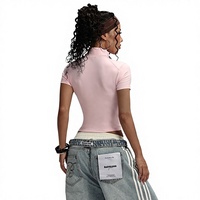 Veste de yoga pour femme respirante en spandex à manches courtes, coupe ajustée, avec design color-block, élégante et sportive, idéale pour l'entraînement et le fitness
