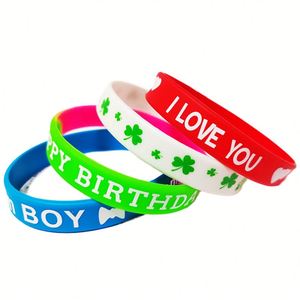 Pulsera de Silicona Personalizada para Fiestas, Pulsera de Goma con Diseño Bonito, Pulseras Promocionales Personalizables con Logotipo - Product Image 1
