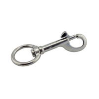 Mousqueton pivotant en acier inoxydable pour plongée sous-marine, attache rapide à boucle simple, clip pour laisse d'animal de compagnie