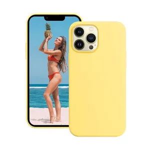 Wholesale Fashion Solid Color Fundas Para Celular Cellphones Mobile Cases Soft Biodegradable Phone Case Mobile For iPhone 14 15